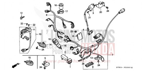 FAISCEAU DES FILS/ BOBINE D'ALLUMAGE PK50L de 1990